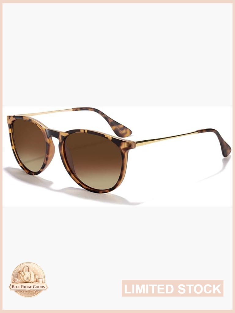 Polarized Retro Round Sunglasses Vintage Classic Designer Style Unisex Trendy